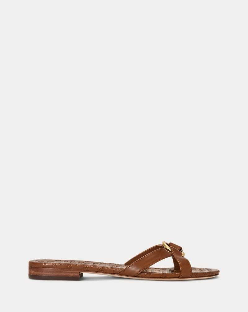 Sandalias Ralph Lauren Emmy Burnished Leather Mujer Azules | VONYZRG-12 - vista 1