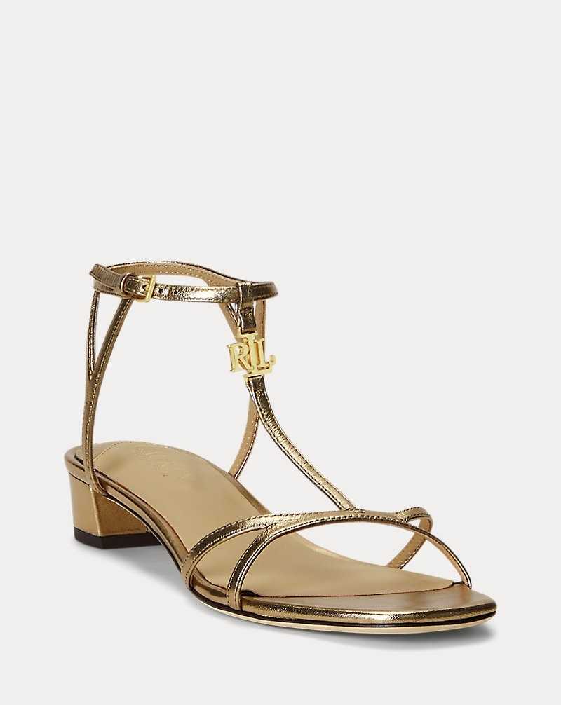 Sandalias Ralph Lauren Fallon Metallic Nappa Leather Mujer Soft Bronze | UCDBPJF-57 - vista 2