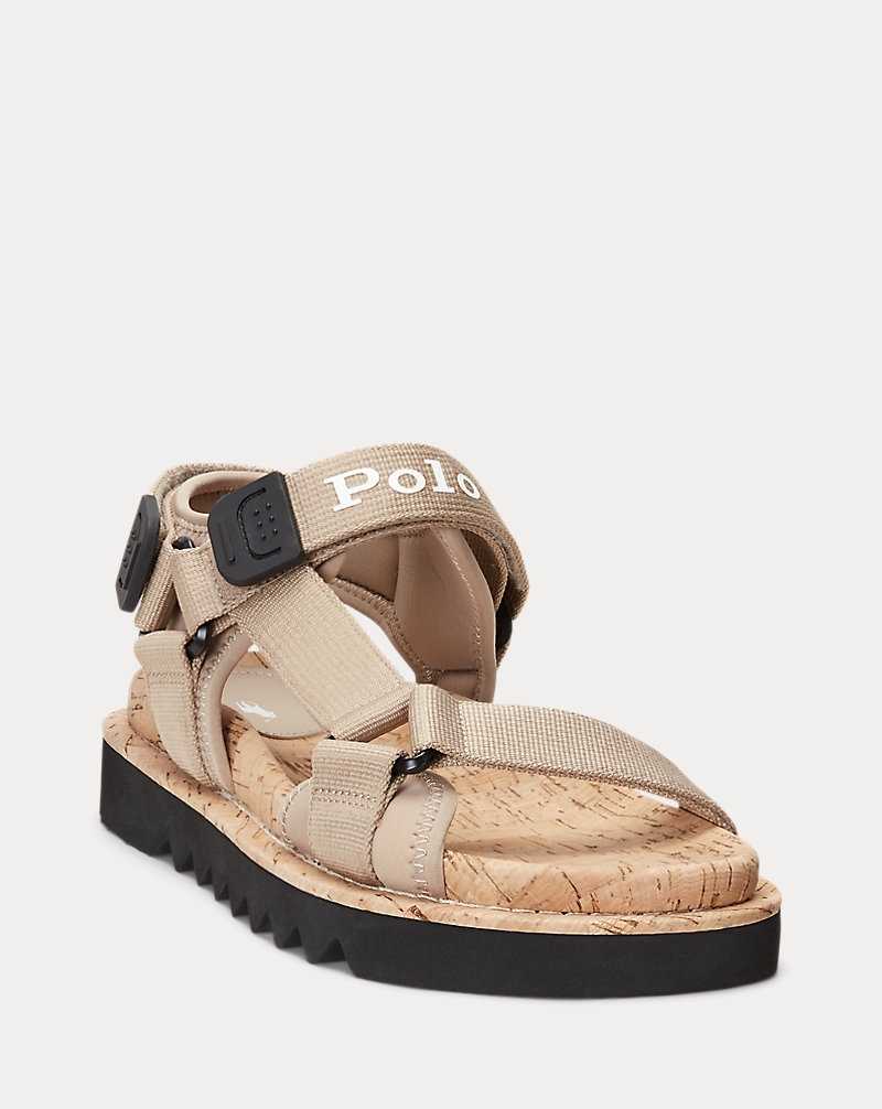 Sandalias Ralph Lauren Grosgrain-Strap Mujer Tan | MJQXYBA-58 - vista 2