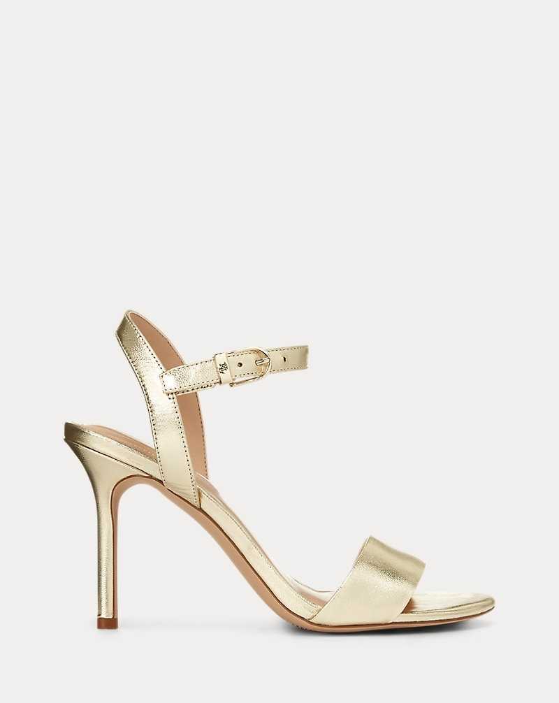 Sandalias Ralph Lauren Gwen Metallic Leather Mujer Dorados | IFNRHLS-30 - vista 1