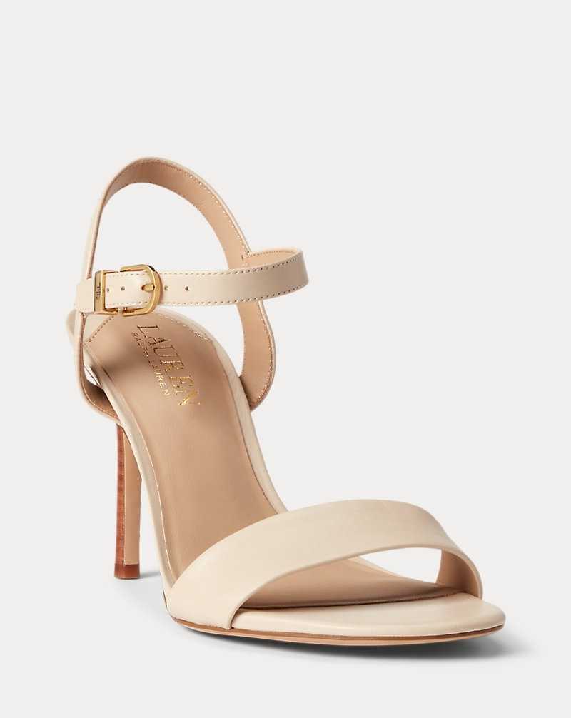 Sandalias Ralph Lauren Gwen Nappa Leather Mujer Explorer Sand | VJTYEHQ-21 - vista 2