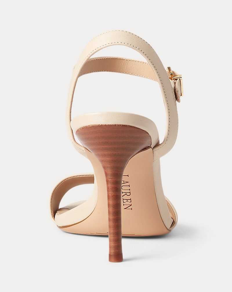 Sandalias Ralph Lauren Gwen Nappa Leather Mujer Explorer Sand | VJTYEHQ-21 - vista 3