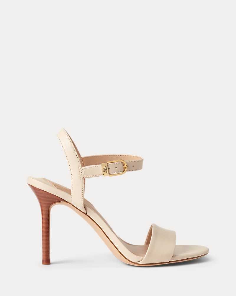 Sandalias Ralph Lauren Gwen Nappa Leather Mujer Explorer Sand | VJTYEHQ-21 - vista 1