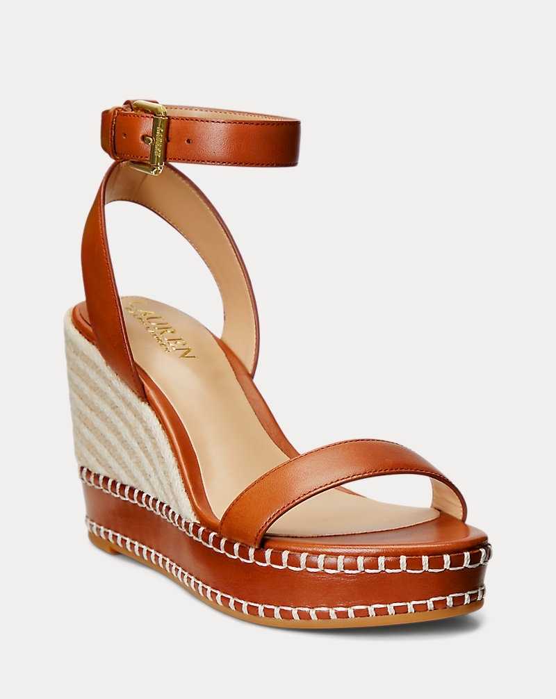 Sandalias Ralph Lauren Hilarie Burnished Leather Mujer Azules | LNEHCXT-38 - vista 2