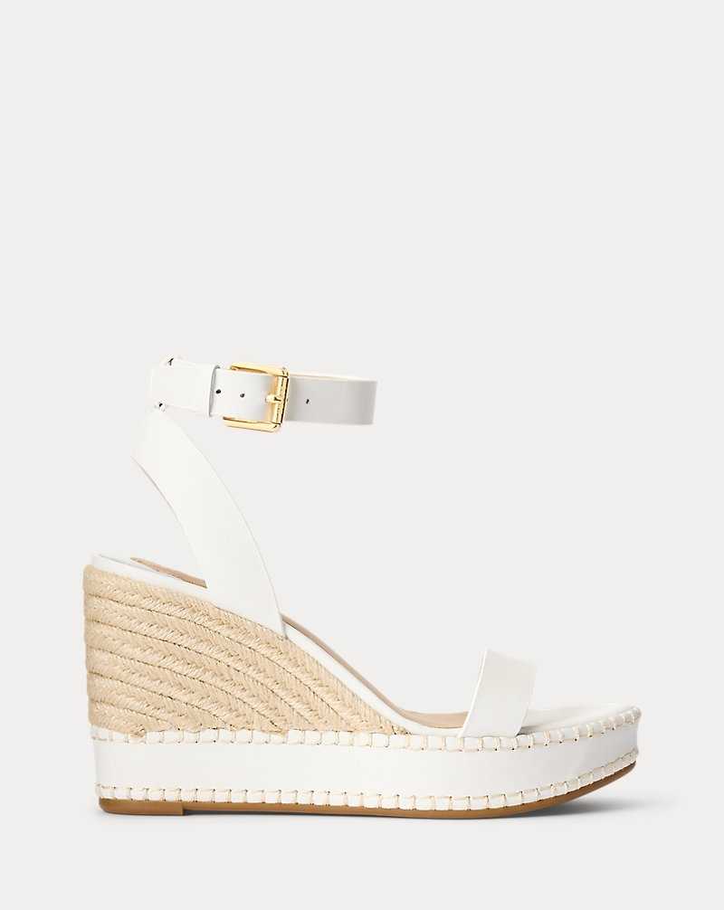 Sandalias Ralph Lauren Hilarie Calfskin Mujer Blancos | OCPZWIJ-21 - vista 1