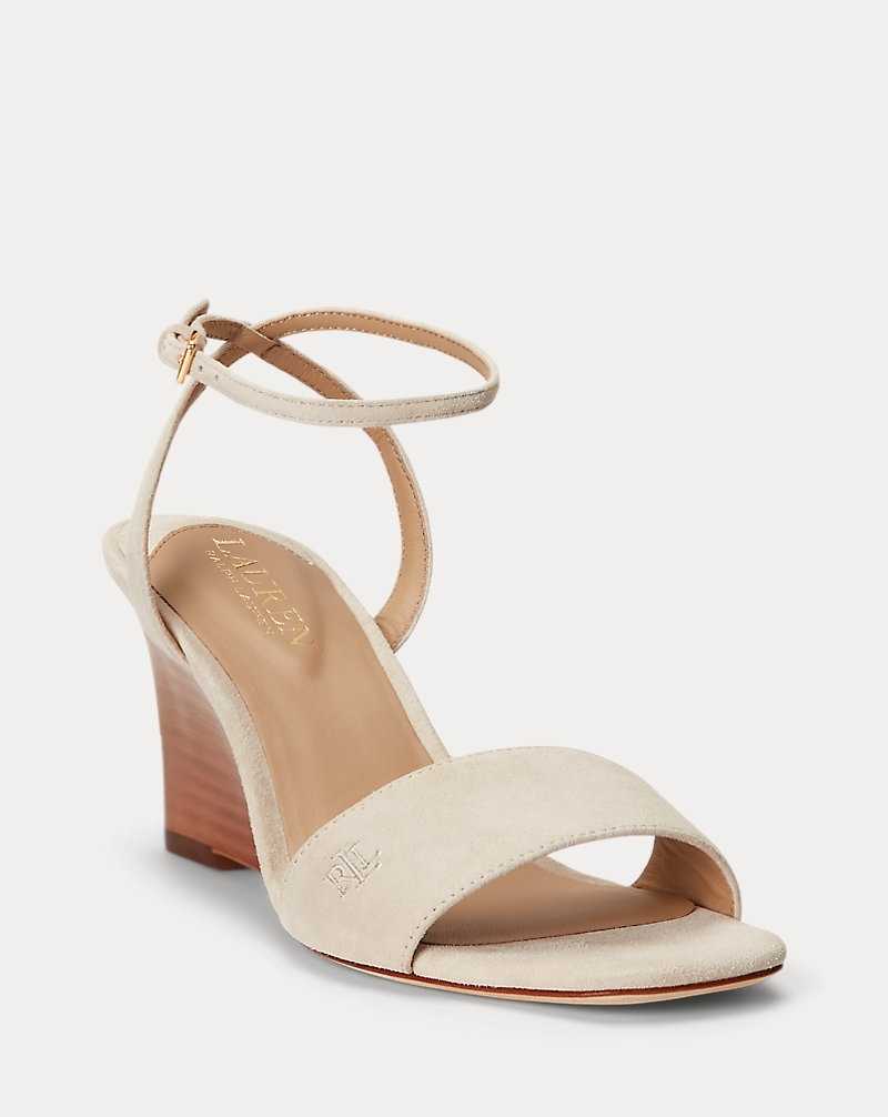Sandalias Ralph Lauren Katherine Suede Mujer Explorer Sand | RJKUCQH-62 - vista 2