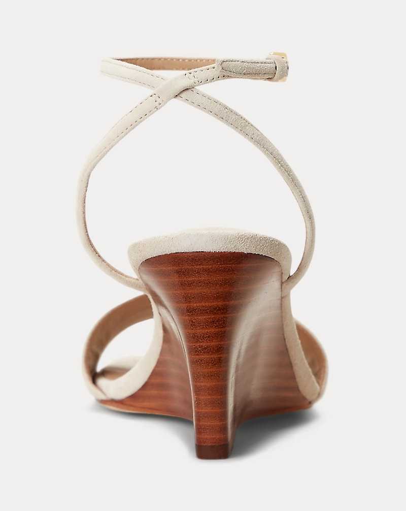 Sandalias Ralph Lauren Katherine Suede Mujer Explorer Sand | RJKUCQH-62 - vista 3