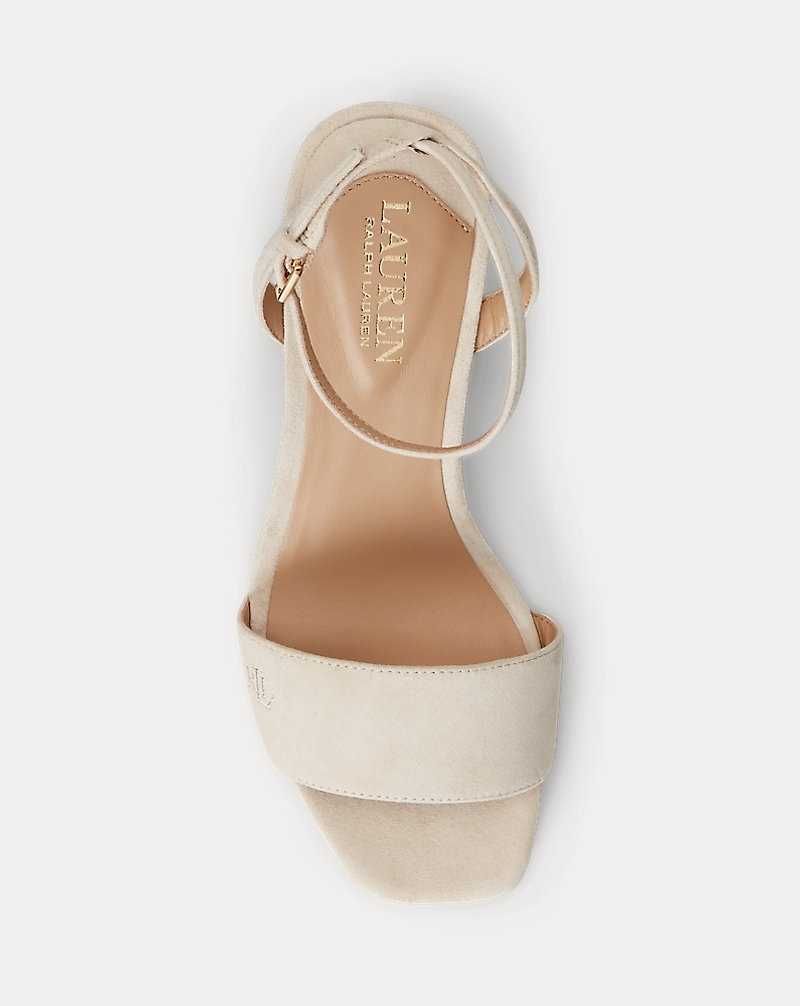 Sandalias Ralph Lauren Katherine Suede Mujer Explorer Sand | RJKUCQH-62 - vista 4