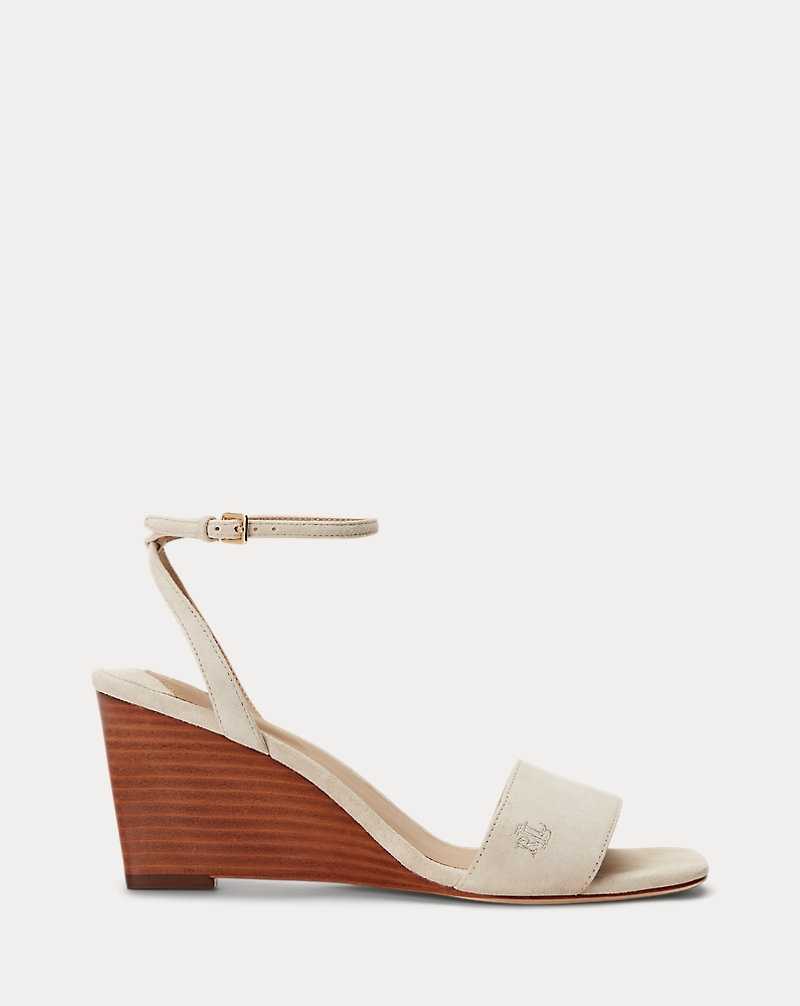 Sandalias Ralph Lauren Katherine Suede Mujer Explorer Sand | RJKUCQH-62 - vista 1