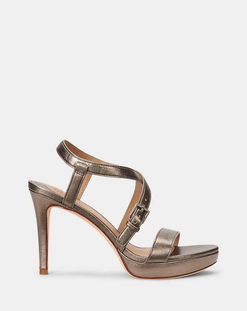 Sandalias Ralph Lauren Kerri Metallic Nappa Leather Mujer Twilight | ZWYBPTH-76 - vista 1