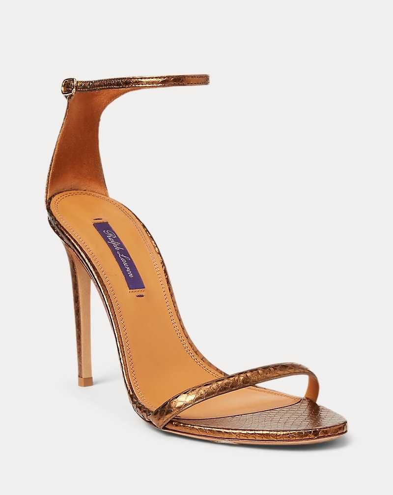 Sandalias Ralph Lauren Krystina Foiled Ayers Mujer Antique Bronze | PJCBLOT-98 - vista 2