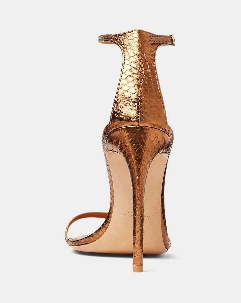 Sandalias Ralph Lauren Krystina Foiled Ayers Mujer Antique Bronze | PJCBLOT-98 - vista 3