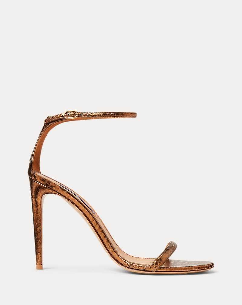 Sandalias Ralph Lauren Krystina Foiled Ayers Mujer Antique Bronze | PJCBLOT-98 - vista 1