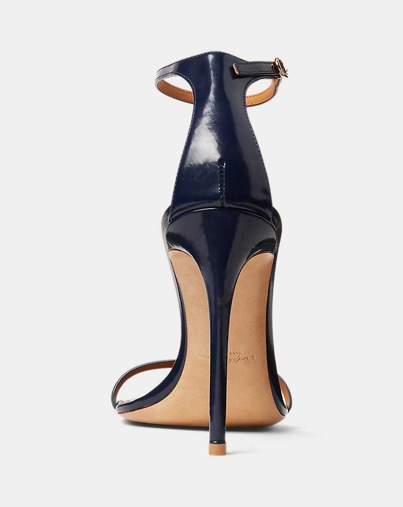 Sandalias Ralph Lauren Krystina Spazzolato Mujer Azul Marino | VXNCAIT-60 - vista 3