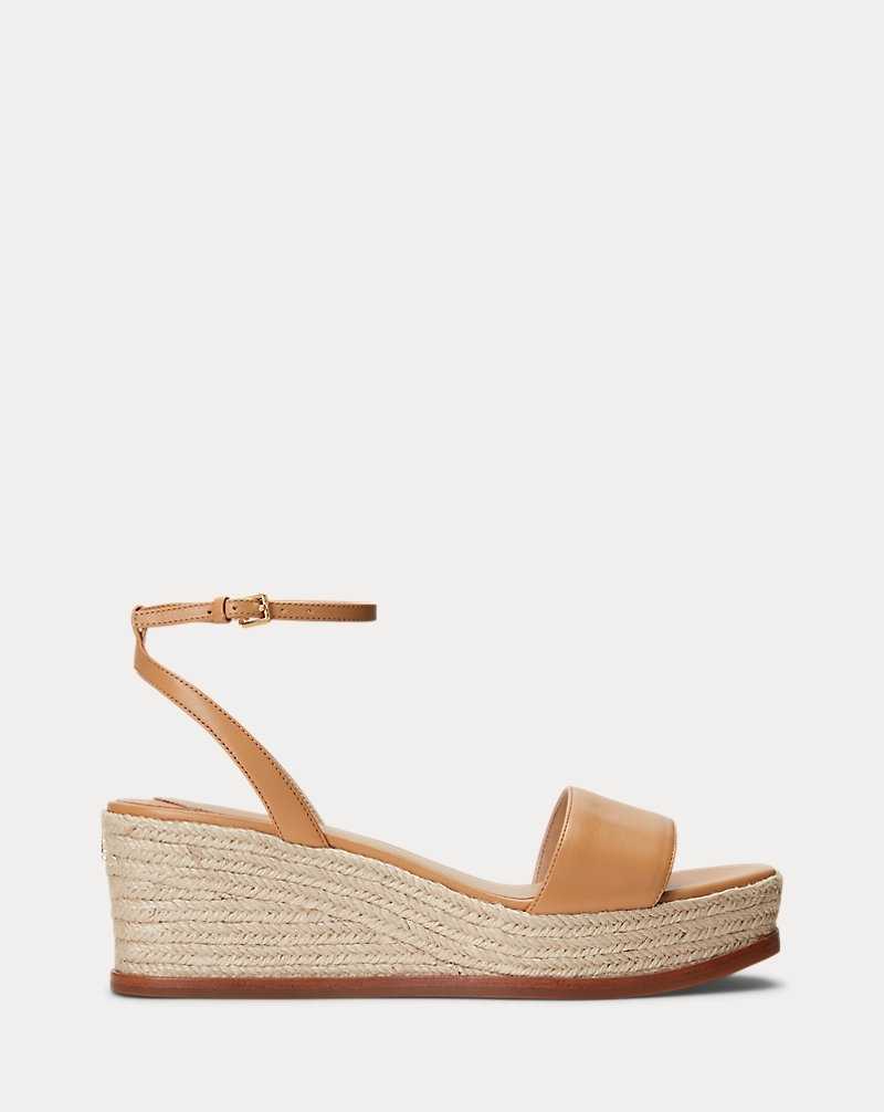 Sandalias Ralph Lauren Leona Nappa Leather Mujer Buff | MGAHWPF-13 - vista 1