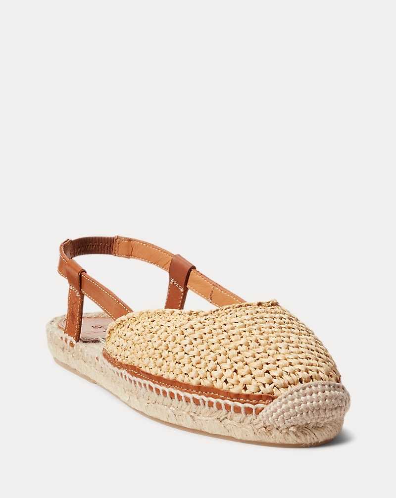 Sandalias Ralph Lauren Raffia Slingback Mujer Natural/cuoio | TLIGCHV-85 - vista 2