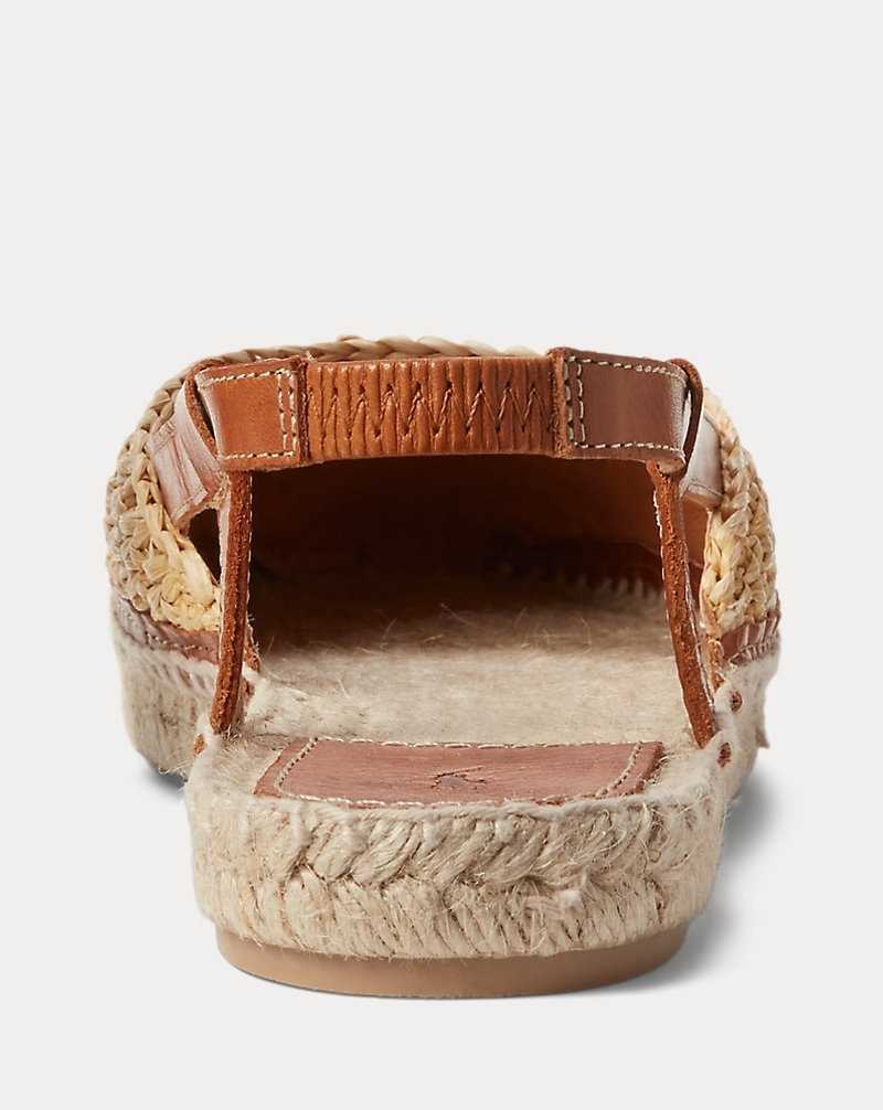 Sandalias Ralph Lauren Raffia Slingback Mujer Natural/cuoio | TLIGCHV-85 - vista 3