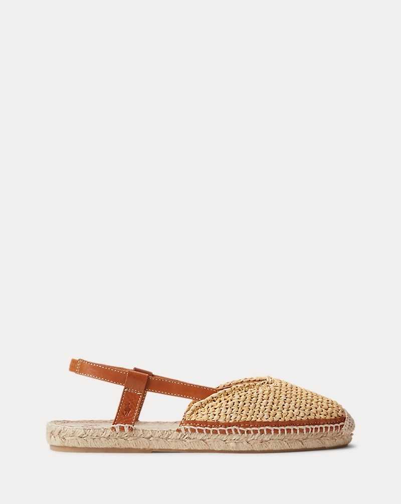 Sandalias Ralph Lauren Raffia Slingback Mujer Natural/cuoio | TLIGCHV-85 - vista 1