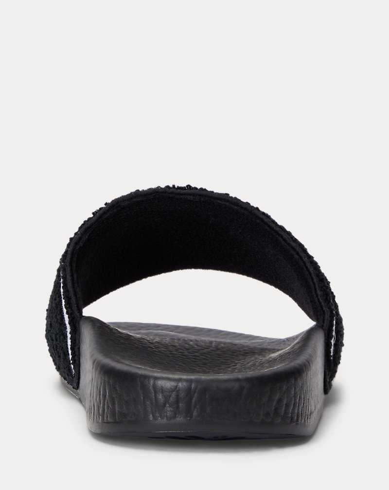 Sandalias Ralph Lauren Signature Pony Terry Mujer Black/White | RYTAGND-79 - vista 3