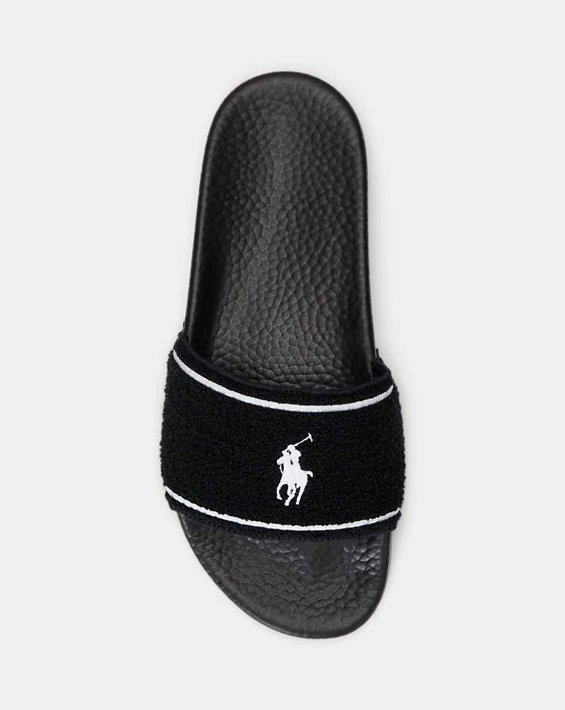 Sandalias Ralph Lauren Signature Pony Terry Mujer Black/White | RYTAGND-79 - vista 4