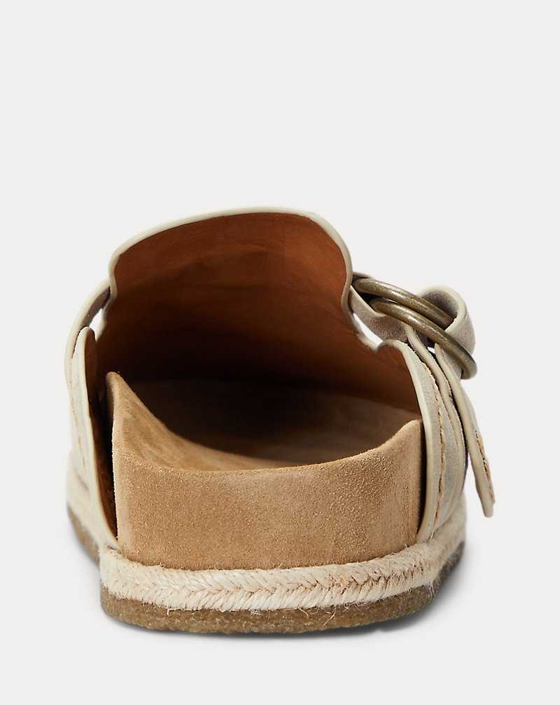 Sandalias Ralph Lauren Turbach Suede Clog Hombre Milkshake | ZRLOXGF-12 - vista 3