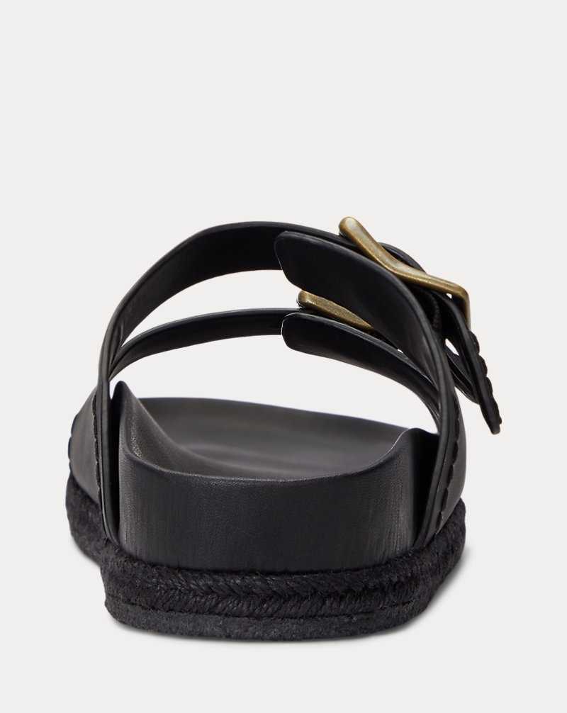 Sandalias Ralph Lauren Turbach Suede Hombre Negros | DYHANXF-79 - vista 3