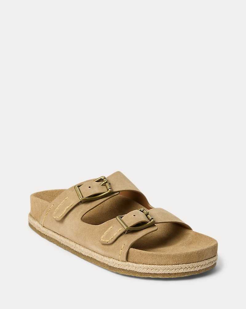 Sandalias Ralph Lauren Turbach Suede Hombre Milkshake | VNIMEYO-36 - vista 2