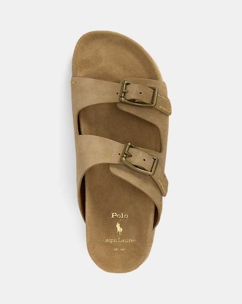 Sandalias Ralph Lauren Turbach Suede Hombre Milkshake | VNIMEYO-36 - vista 4