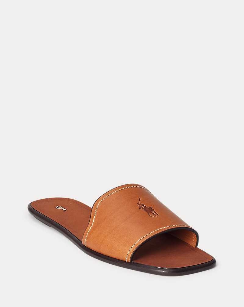 Sandalias Ralph Lauren Vachetta Leather Mujer Cuoio | GYPDWFT-85 - vista 2