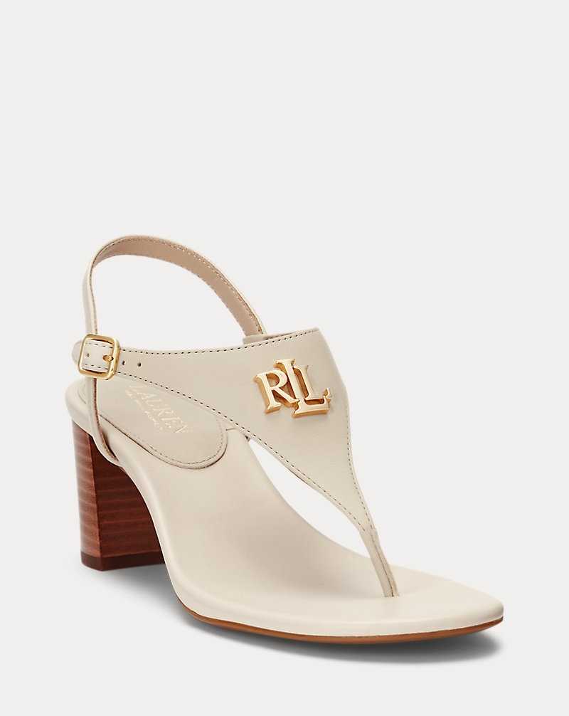 Sandalias Ralph Lauren Westcott II Nappa Leather Mujer Explorer Sand | CKVSAMQ-05 - vista 2