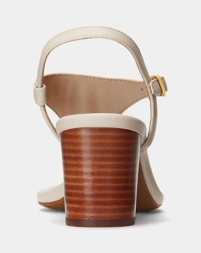 Sandalias Ralph Lauren Westcott II Nappa Leather Mujer Explorer Sand | CKVSAMQ-05 - vista 3