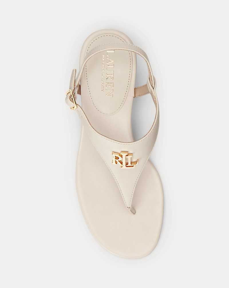 Sandalias Ralph Lauren Westcott II Nappa Leather Mujer Explorer Sand | CKVSAMQ-05 - vista 4