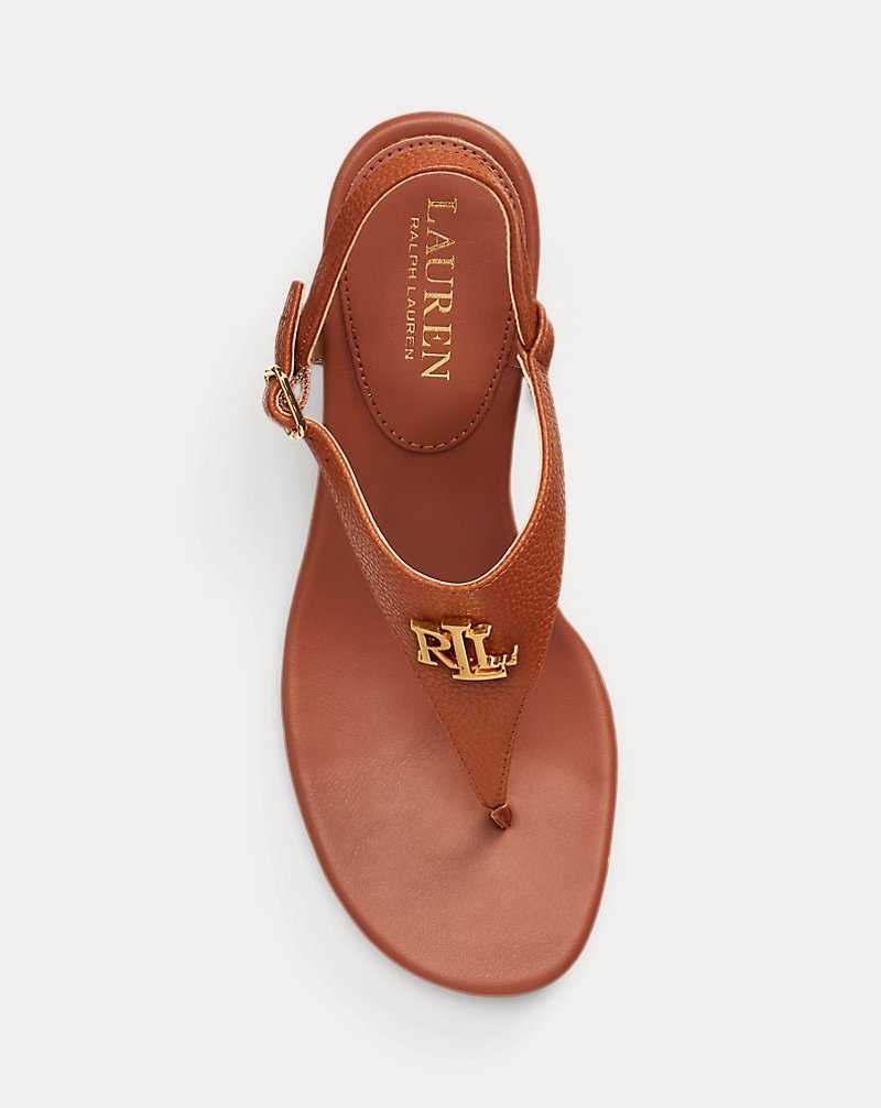 Sandalias Ralph Lauren Westcott II Tumbled Leather Mujer Azules | FBZGVMO-69 - vista 4