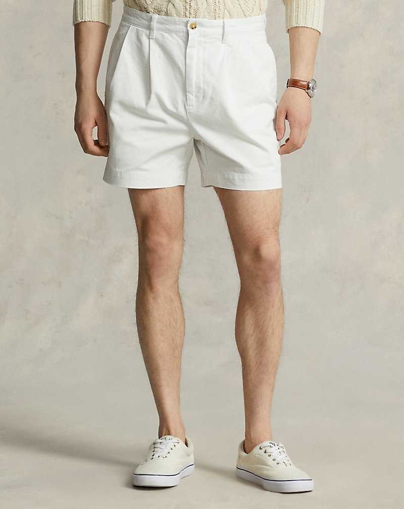 Short Ralph Lauren 12.7 cm Cormac Relaxed Fit Pleated Hombre Blancos | ZRNECOG-24 - vista 3