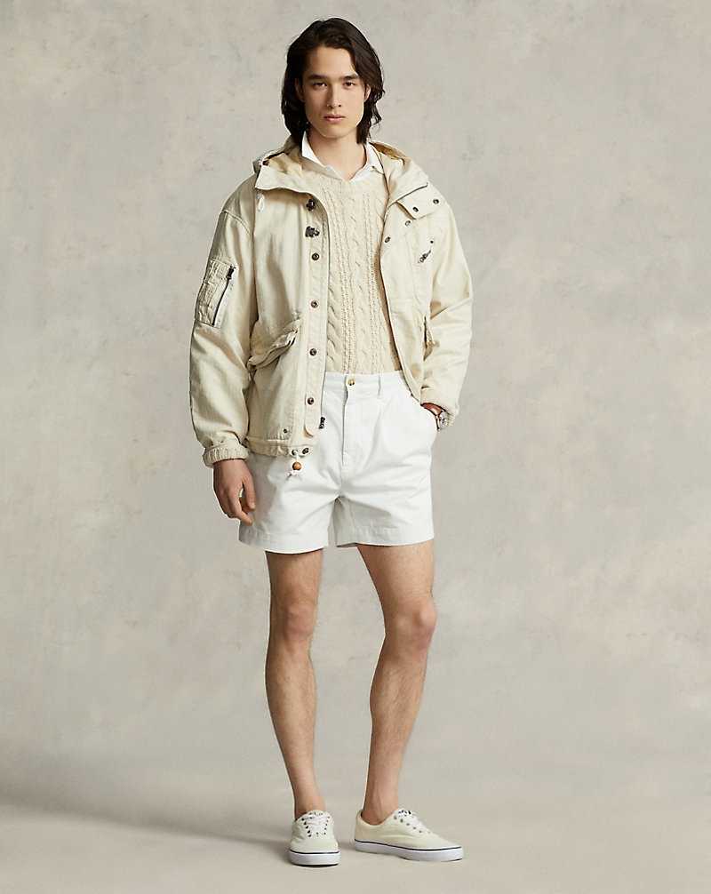 Short Ralph Lauren 12.7 cm Cormac Relaxed Fit Pleated Hombre Blancos | ZRNECOG-24 - vista 1