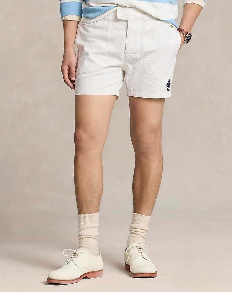 Short Ralph Lauren 12.7 cm Relaxed Fit Twill Rugby Hombre Blancos | SXZGBUY-28 - vista 3