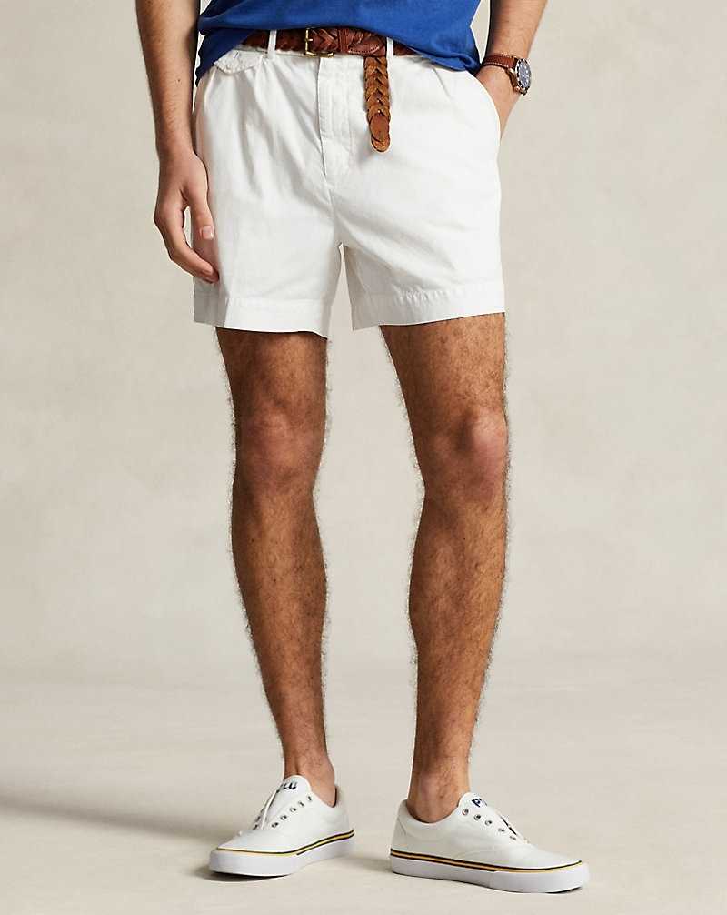 Short Ralph Lauren 12.7 cm Stretch Classic Fit Chino Hombre Blancos | ENWBDXV-68 - vista 3