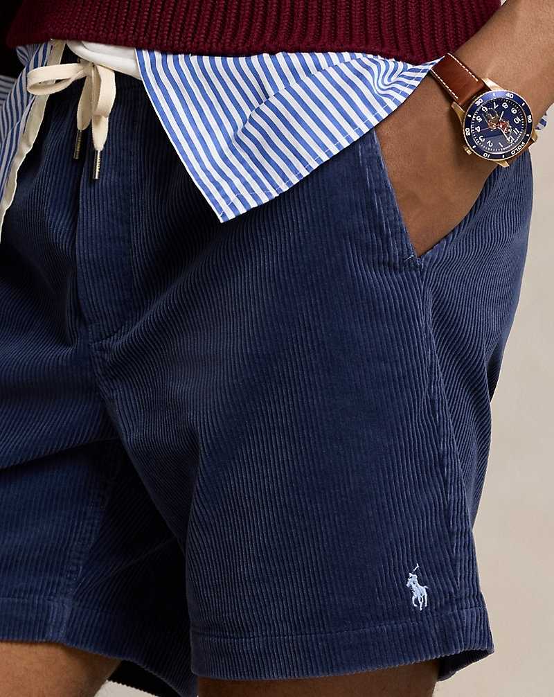 Short Ralph Lauren 15.2 cm Prepster Corduroy Hombre Azul Marino | YHEZAKX-71 - vista 5