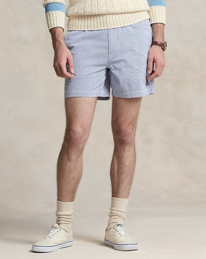 Short Ralph Lauren 15.2 cm Prepster Seersucker Hombre Azules | MFLQWKR-41 - vista 3