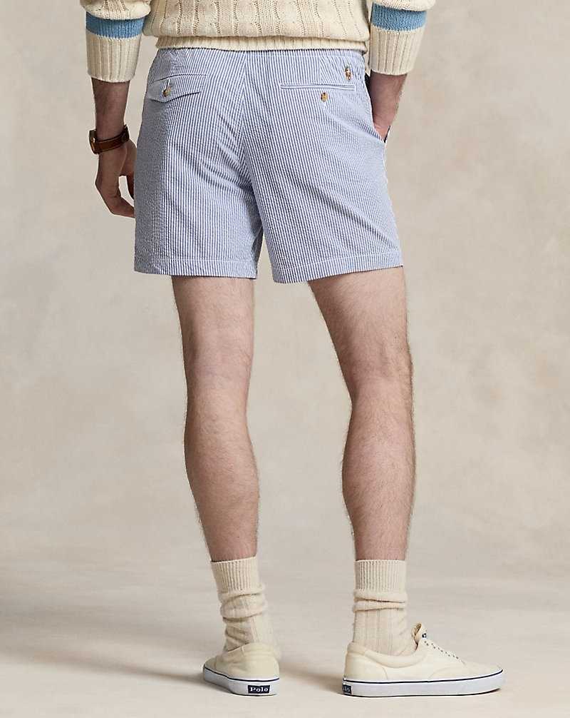 Short Ralph Lauren 15.2 cm Prepster Seersucker Hombre Azules | MFLQWKR-41 - vista 4
