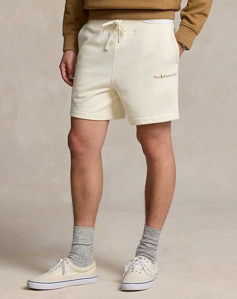 Short Ralph Lauren 16.5 cm Relaxed Fit Logo Fleece Hombre Creme | YVZSHBJ-53 - vista 3