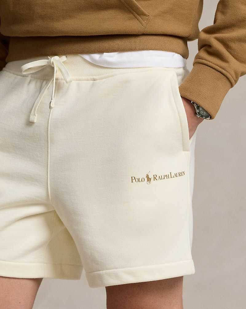 Short Ralph Lauren 16.5 cm Relaxed Fit Logo Fleece Hombre Creme | YVZSHBJ-53 - vista 5