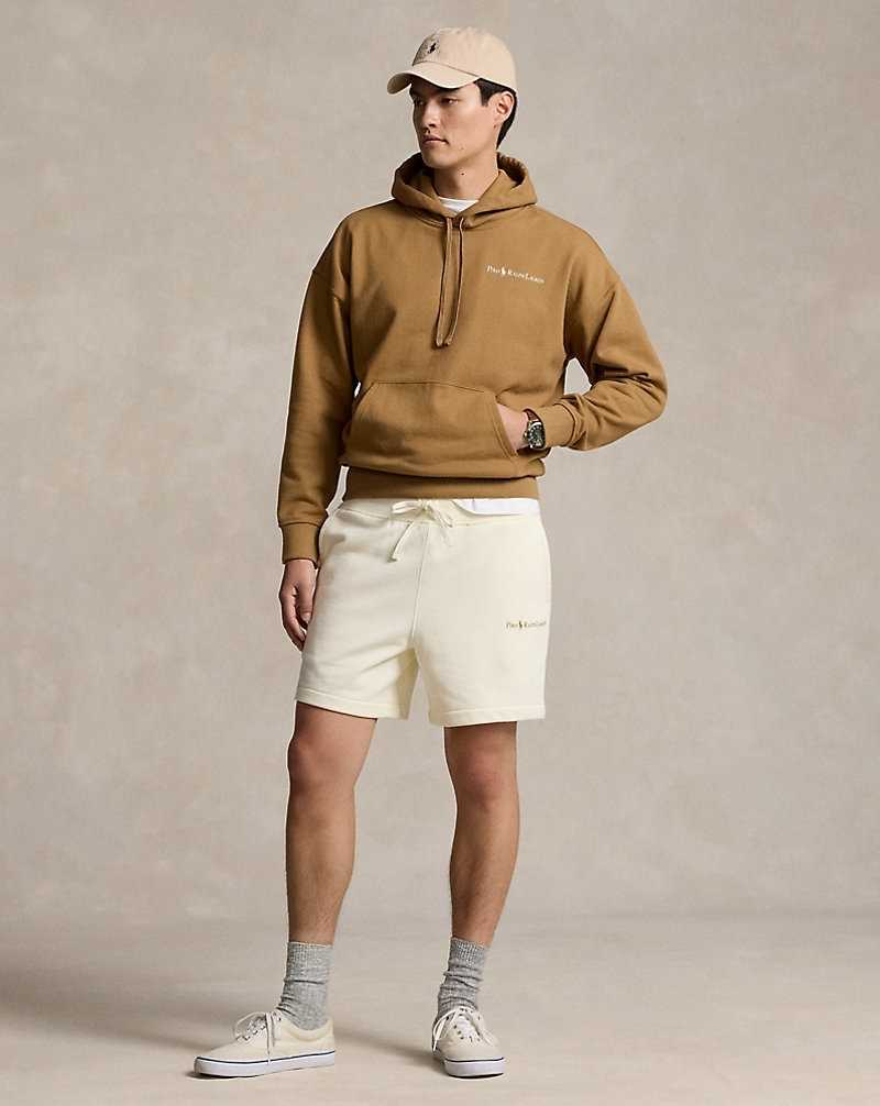 Short Ralph Lauren 16.5 cm Relaxed Fit Logo Fleece Hombre Creme | YVZSHBJ-53 - vista 1