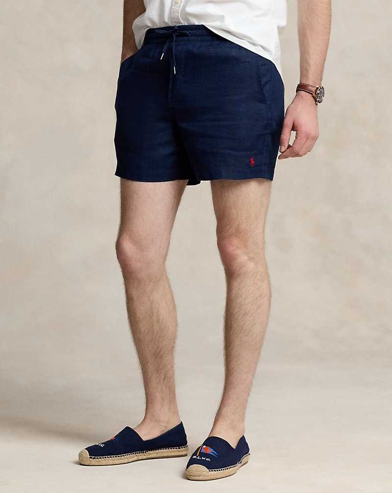 Short Ralph Lauren 16.5-cm Prepster Linen Hombre Azul Marino | XTKZJWL-43 - vista 3