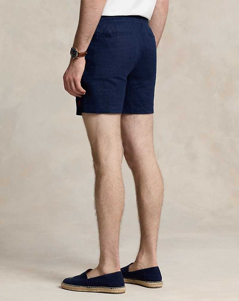 Short Ralph Lauren 16.5-cm Prepster Linen Hombre Azul Marino | XTKZJWL-43 - vista 4