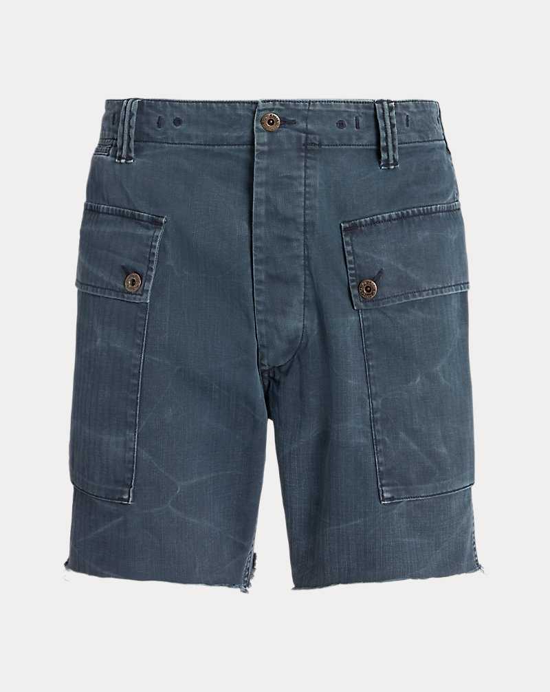 Short Ralph Lauren 17.8 cm Relaxed Herringbone Cargo Hombre Azules | SWQRCNG-58 - vista 2