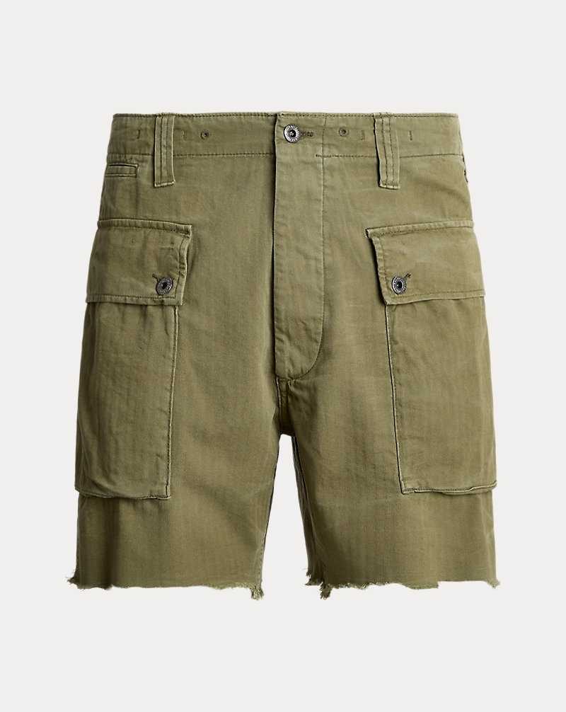 Short Ralph Lauren 17.8 cm Relaxed Herringbone Cargo Hombre Verde Oliva | UZYXQSO-26 - vista 2