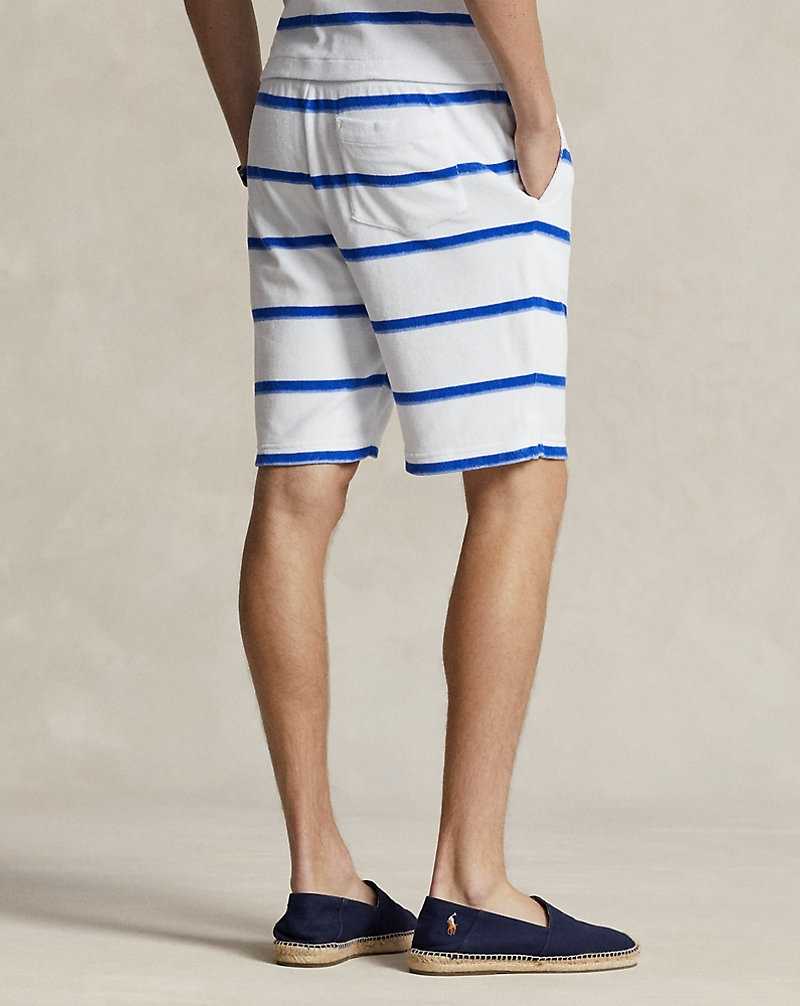 Short Ralph Lauren 19 cm Striped Terry Drawstring Hombre Ombre Painted Stripes Blu | VXSTPBH-85 - vista 4