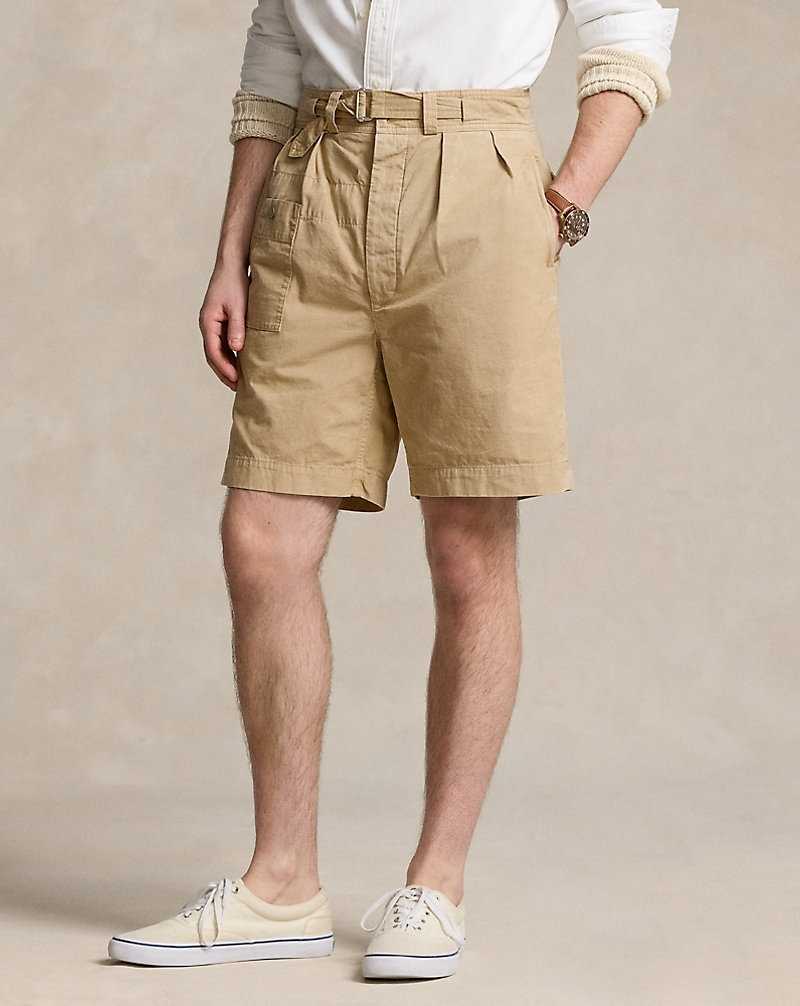 Short Ralph Lauren 20.3 cm Classic Fit Canvas Aviator Hombre Surrey Tan | TKGRYZH-51 - vista 3