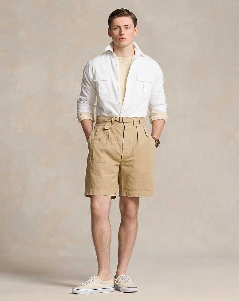Short Ralph Lauren 20.3 cm Classic Fit Canvas Aviator Hombre Surrey Tan | TKGRYZH-51 - vista 1